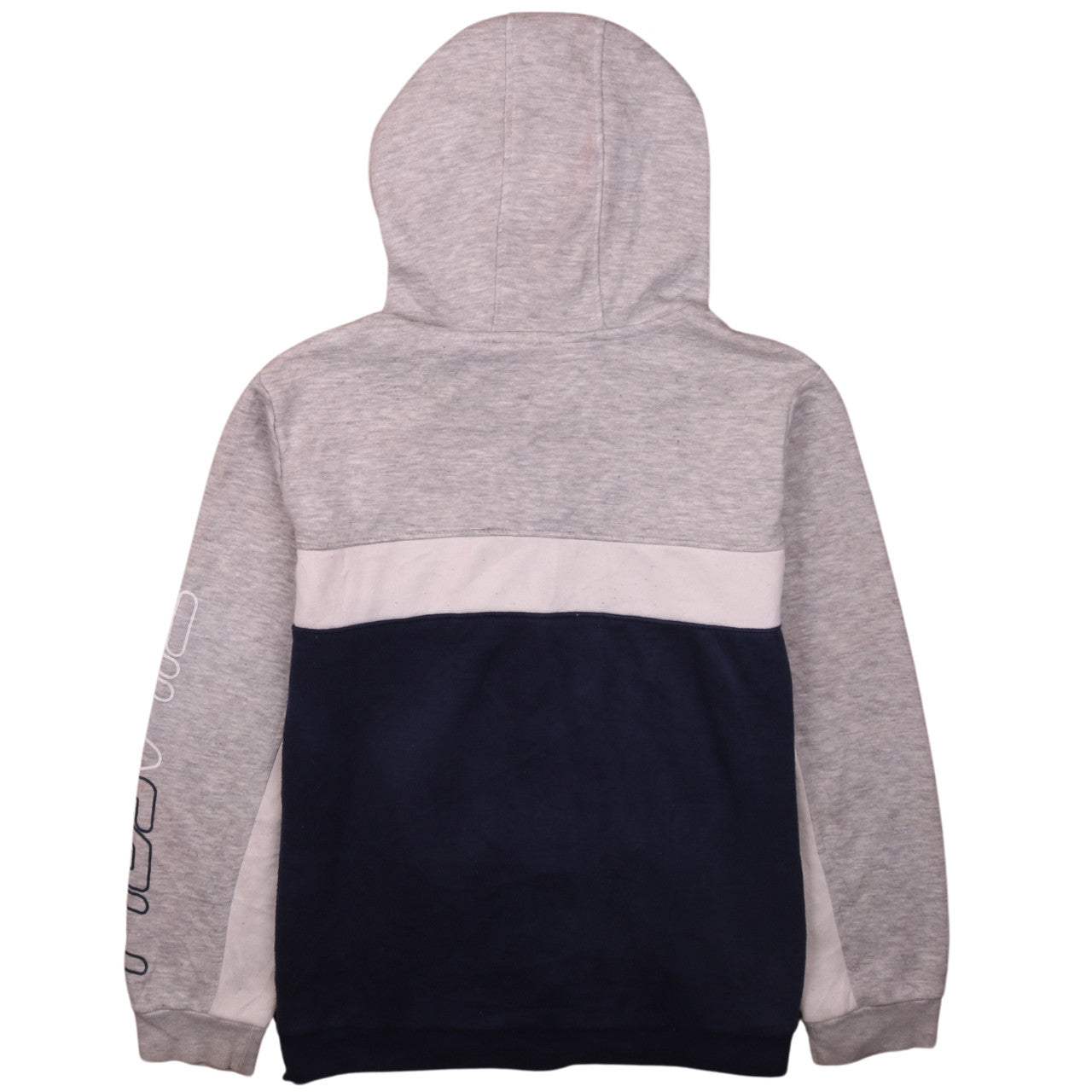 Fila Teens Grey Blue Colourblock Full Zip Hoodie L (14/16)