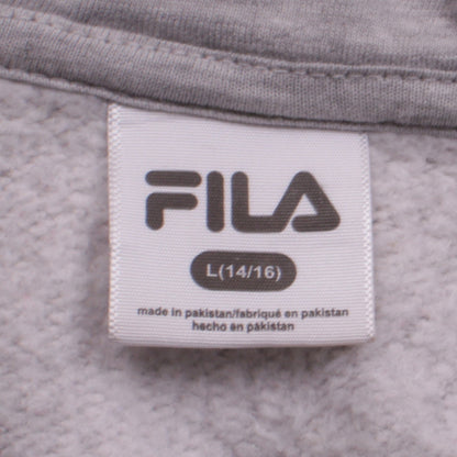 Fila Teens Grey Blue Colourblock Full Zip Hoodie L (14/16)