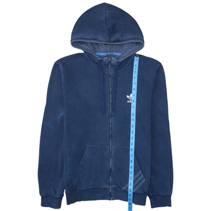 adidas Men's Blue Full Zip Hoodie Size S Fleece Casual Sportswear