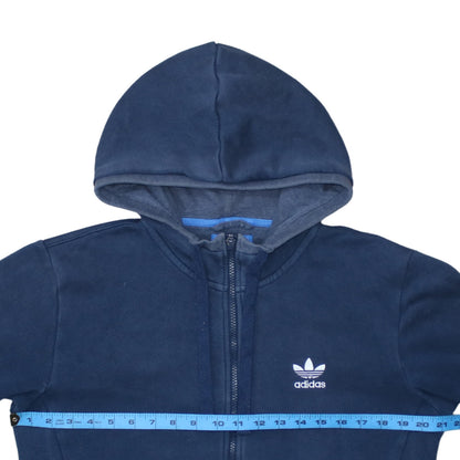 adidas Men's Blue Full Zip Hoodie Size S Fleece Casual Sportswear