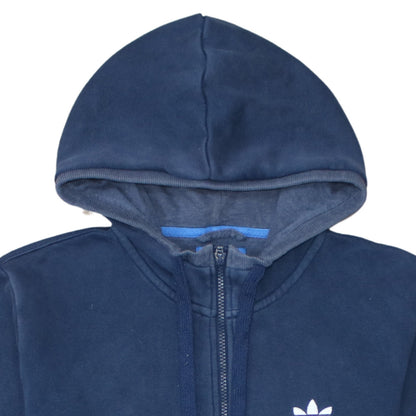 adidas Men's Blue Full Zip Hoodie Size S Fleece Casual Sportswear