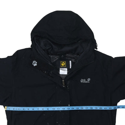 Jack Wolfskin Unisex Black L Waterproof Parka Jacket Hooded Outdoor