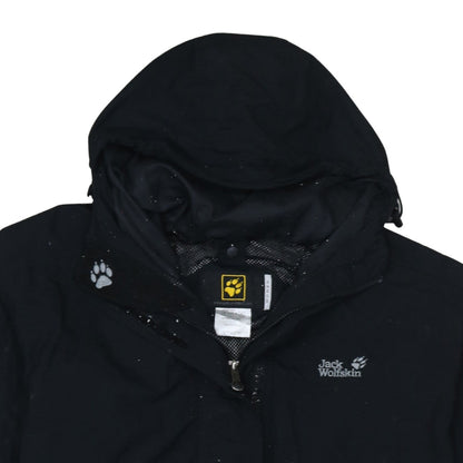 Jack Wolfskin Unisex Black L Waterproof Parka Jacket Hooded Outdoor