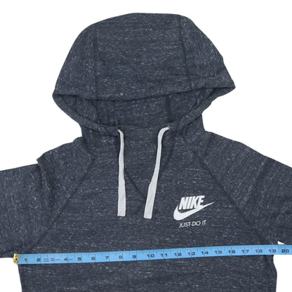 Nike Women’s Dark Grey Medium Pullover Hoodie Just Do It Logo