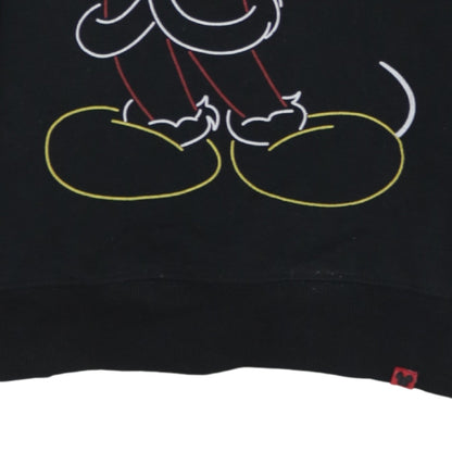 Disney Men's Black Merry Christmas Mickey Sweatshirt S Pullover