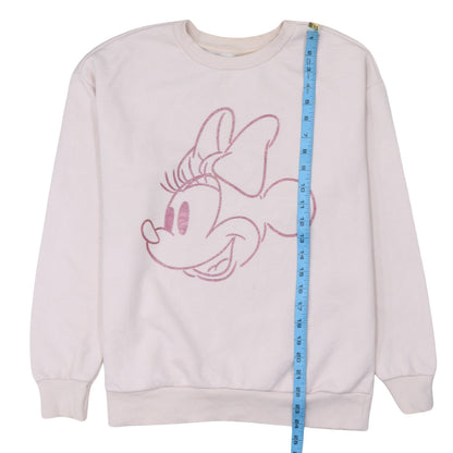 Disney Mickey & Friends at George Women Pink Minnie Sweatshirt Size S 8-10