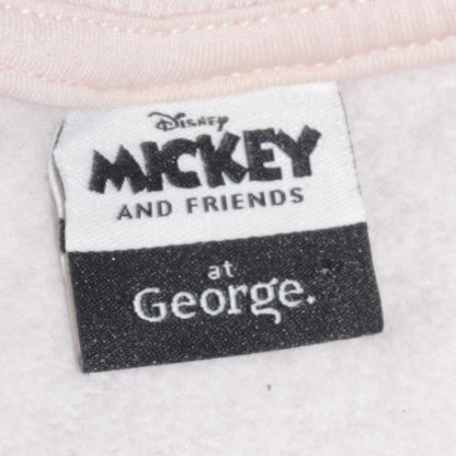 Disney Mickey & Friends at George Women Pink Minnie Sweatshirt Size S 8-10