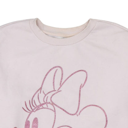 Disney Mickey & Friends at George Women Pink Minnie Sweatshirt Size S 8-10
