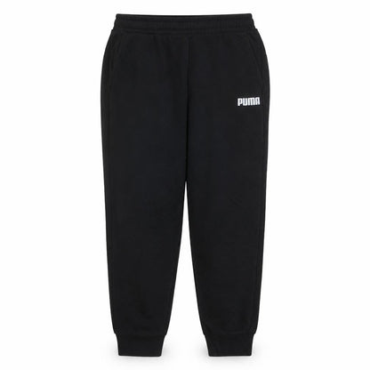 Puma Women Black L Sweatpants Elastic Waist Fleece Joggers