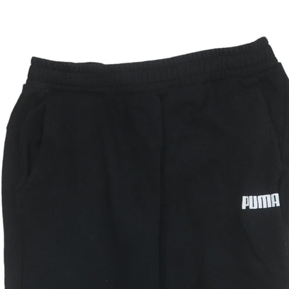 Puma Women Black L Sweatpants Elastic Waist Fleece Joggers