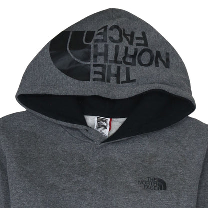 The North Face Men's Grey Pullover Hoodie Small Logo Outdoor Sweatshirt
