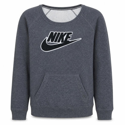 Nike Mens Grey Small Pullover Sweatshirt Logo Crew Neck
