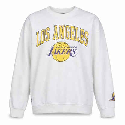 NBA Los Angeles Lakers White Sweatshirt Women S Pullover Crew Neck