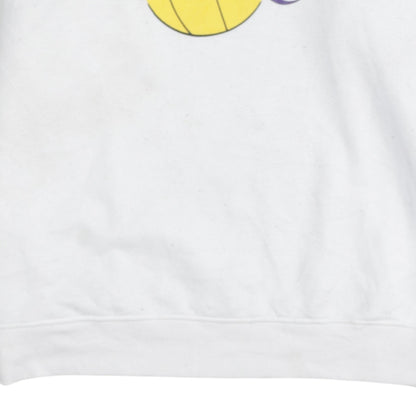 NBA Los Angeles Lakers White Sweatshirt Women S Pullover Crew Neck