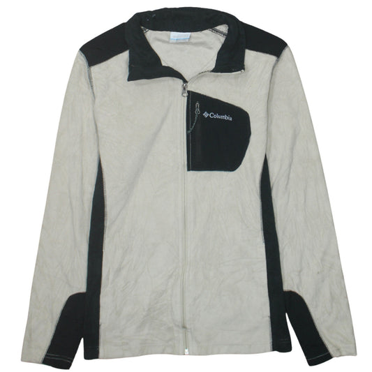 Columbia Men's Beige Full Zip Fleece Jacket Size S Outdoor Wear
