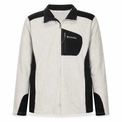 Columbia Men's Beige Full Zip Fleece Jacket Size S Outdoor Wear