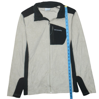 Columbia Men's Beige Full Zip Fleece Jacket Size S Outdoor Wear