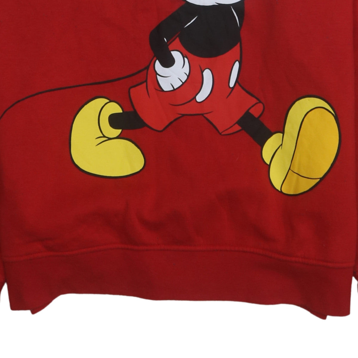 Disney Women's Red Mickey Mouse Hooded Pullover Sweatshirt Size S