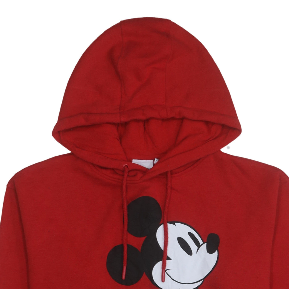 Disney Women's Red Mickey Mouse Hooded Pullover Sweatshirt Size S