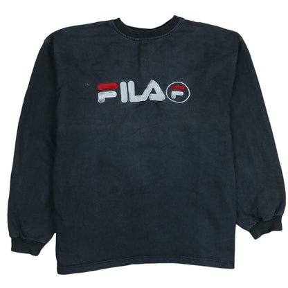 Mens UK Size 2XL FILA Black Pullover Sweatshirt