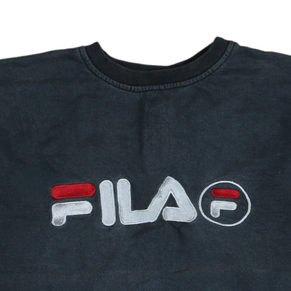 Mens UK Size 2XL FILA Black Pullover Sweatshirt