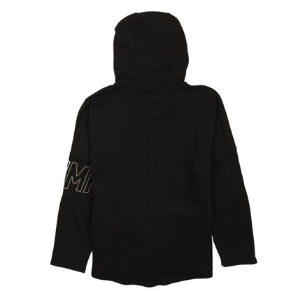 Puma Womens Black Full Zip Hoodie XS UK 8 Logo Hooded Sweatshirt