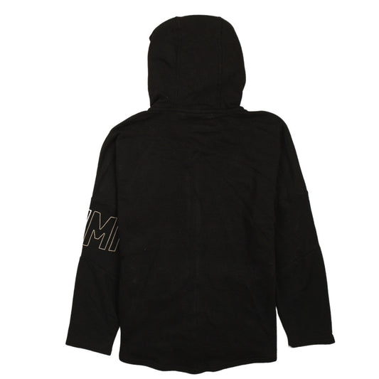 Puma Womens Black Full Zip Hoodie XS UK 8 Logo Hooded Sweatshirt