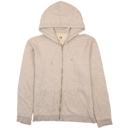 Quiksilver Mens Beige XL Full Zip Hoodie Cotton Blend