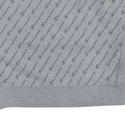Champion Men's Grey Reverse Weave Logo Pullover Sweatshirt Size L