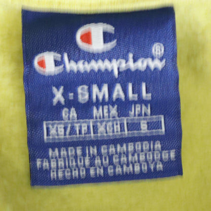 Champion Women's Yellow XS Pullover Sweatshirt Crew Neck Long Sleeve