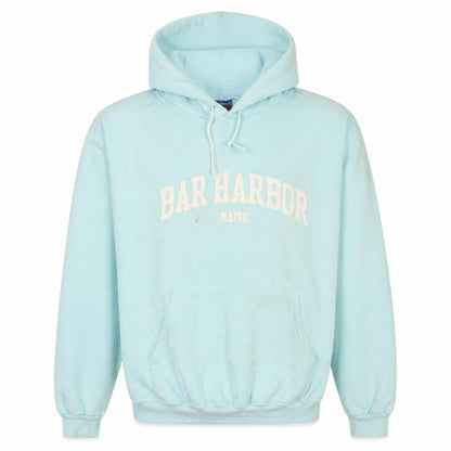 Champion Men's Blue Pullover Hoodie L Bar Harbor Maine Graphic
