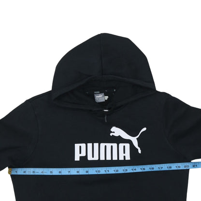 Puma Womens Black Pullover Hoodie Size 14 Logo Casual Sweatshirt