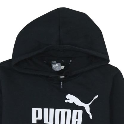 Puma Womens Black Pullover Hoodie Size 14 Logo Casual Sweatshirt