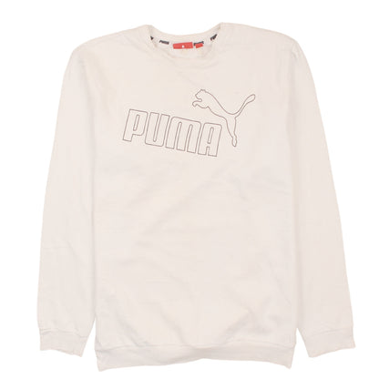 Puma Women Ivory Crew Neck Pullover Sweatshirt Size 16
