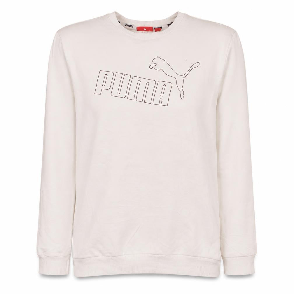 Puma Women Ivory Crew Neck Pullover Sweatshirt Size 16