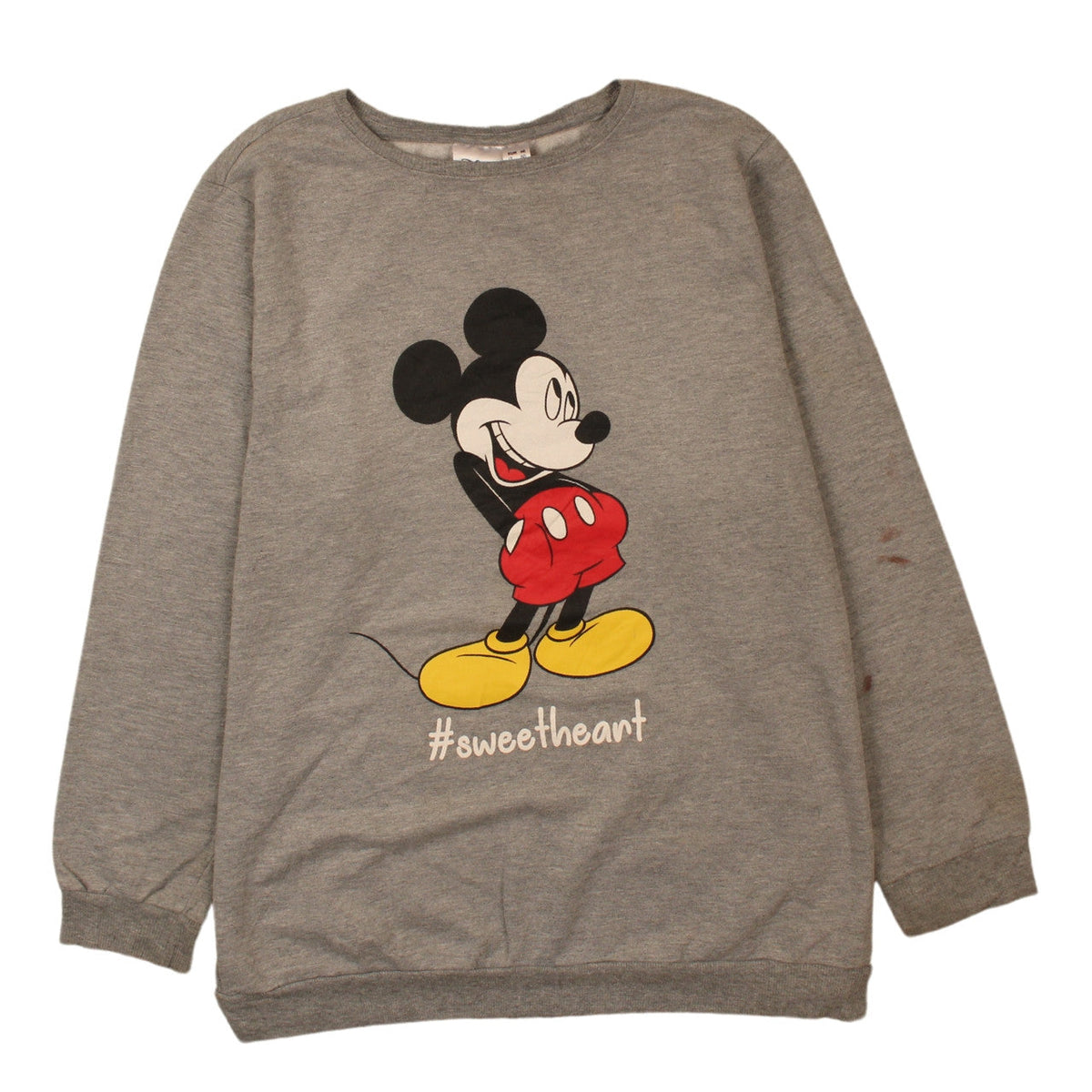 Disney Unisex Grey Mickey Mouse Crew Neck Sweatshirt M