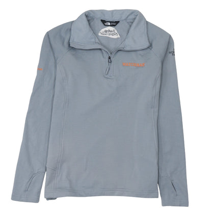 The North Face Womens Grey 1/4 Zip Pullover Sweatshirt Size M Polyester Stretch