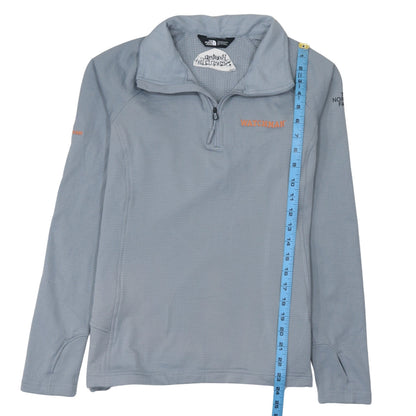 The North Face Womens Grey 1/4 Zip Pullover Sweatshirt Size M Polyester Stretch