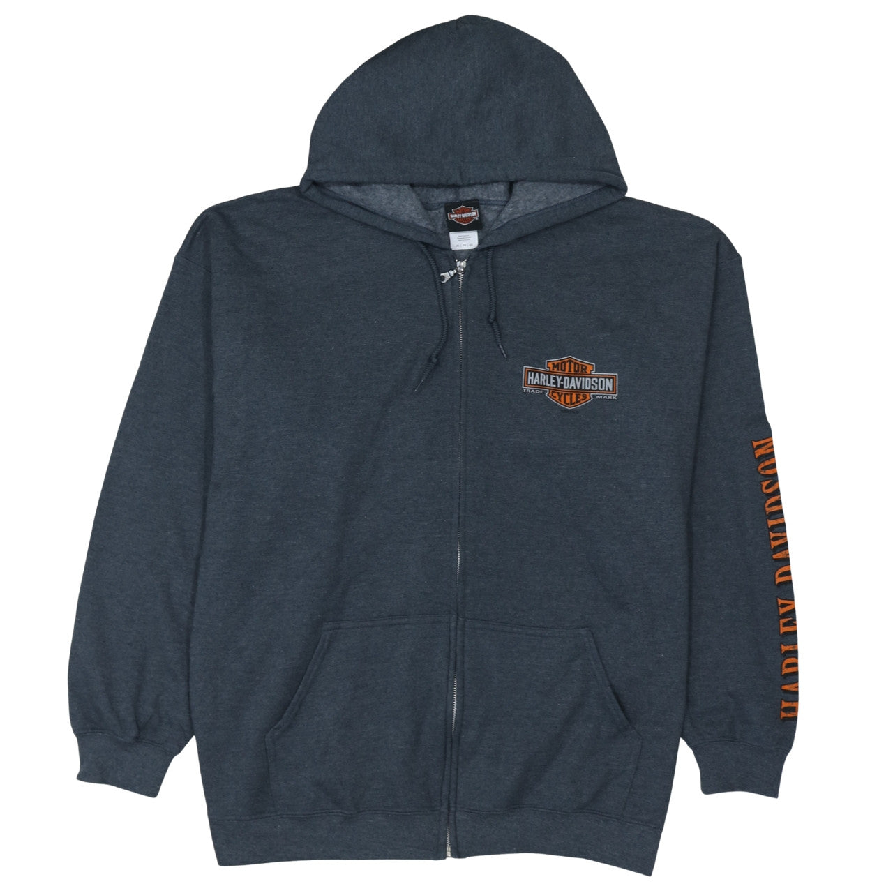 Harley-Davidson Men’s Blue 2XL Full Zip Fleece Hoodie Edinburgh