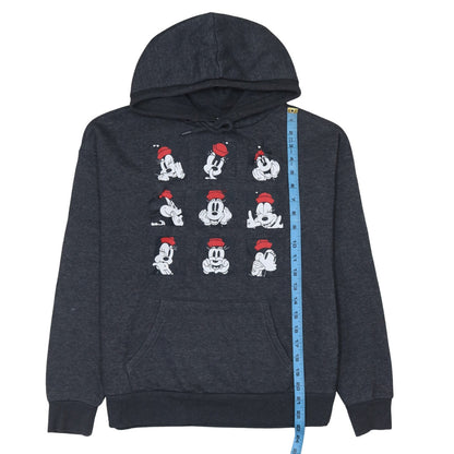 Disney Women’s Grey Minnie Mouse Hoodie Small Pullover Graphic Print