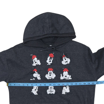 Disney Women’s Grey Minnie Mouse Hoodie Small Pullover Graphic Print