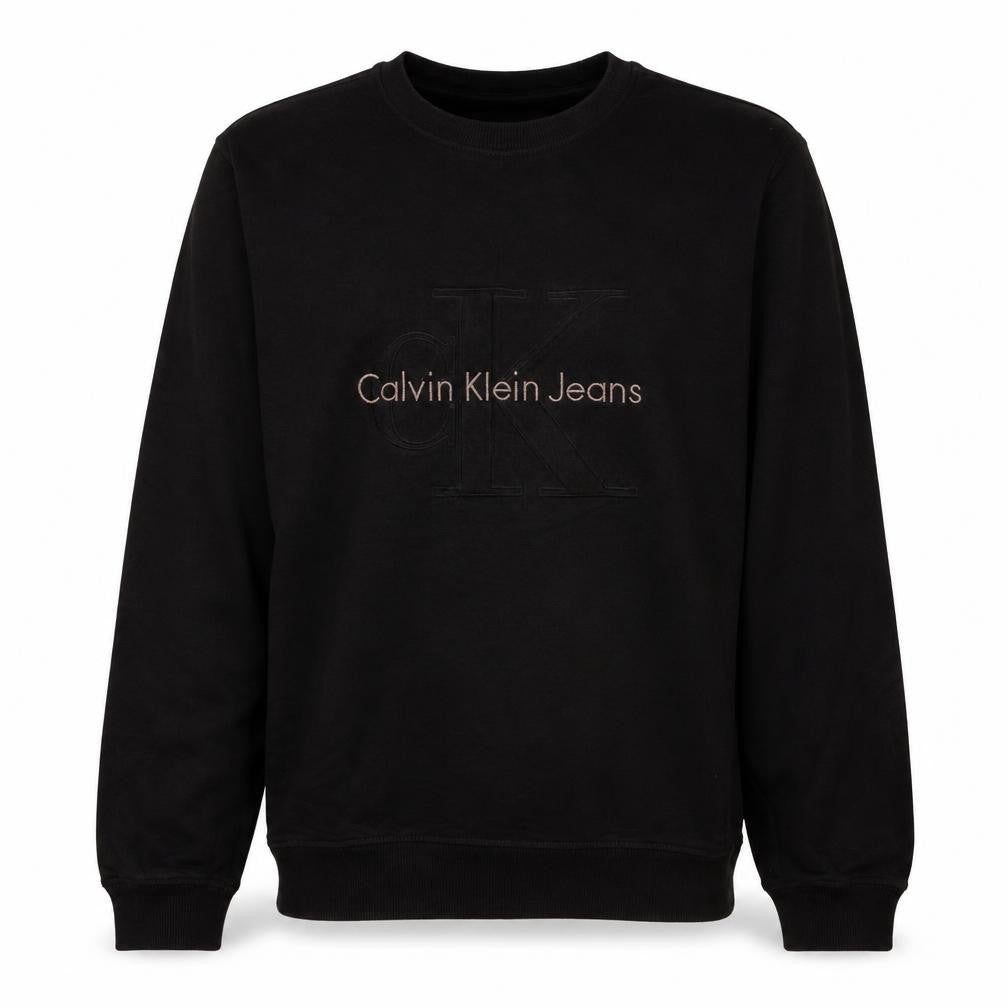 Calvin Klein Jeans Men's Black Logo Crew Neck Sweatshirt M