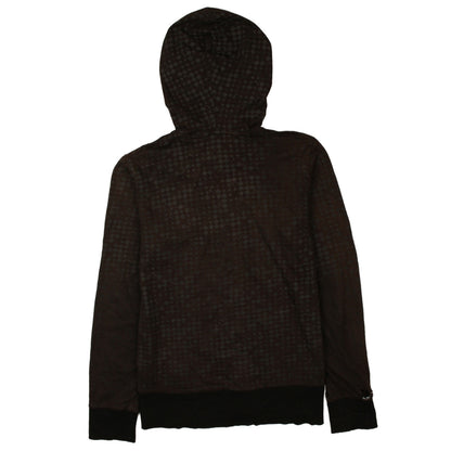 Puma Women Black Full Zip Hoodie Size 14 Graphic Print Cotton Blend