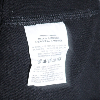 Nike Men's Black Pullover Hoodie Medium Logo Print Sweatshirt
