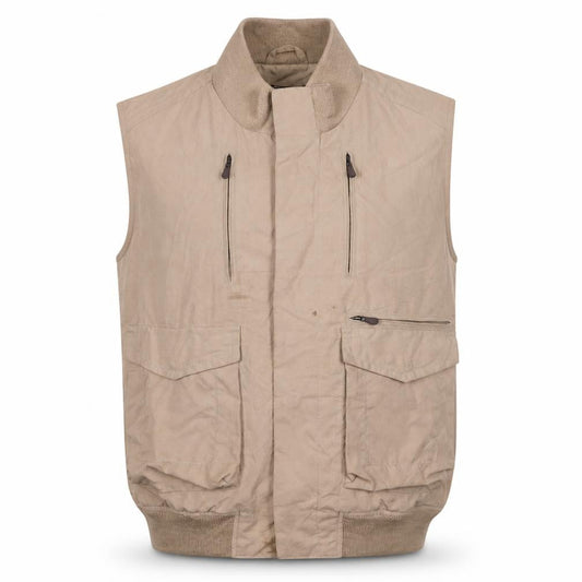 Andrea Borsani Men's Beige Cotton Waistcoat Bodywarmer Size 50