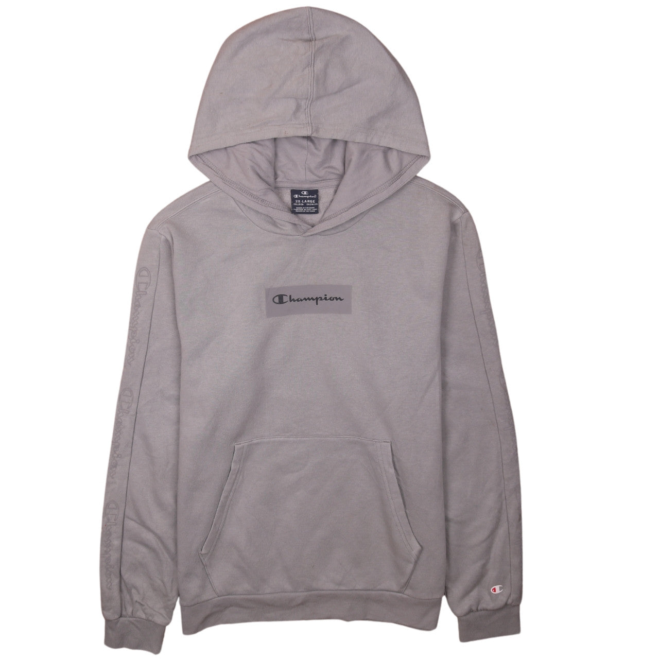 Champion Boys Grey Pullover Hoodie 15-16 Years Logo Fleece Sweatshirt