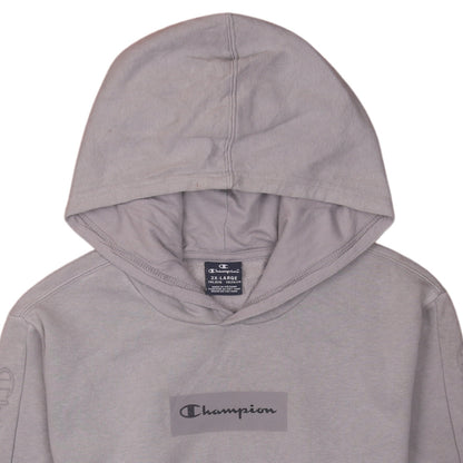 Champion Boys Grey Pullover Hoodie 15-16 Years Logo Fleece Sweatshirt