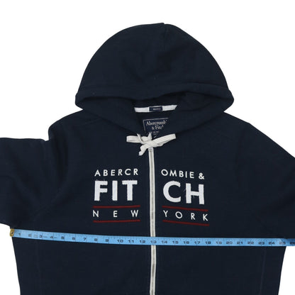 Abercrombie & Fitch Men’s Blue Full Zip Hoodie 2XL Classic Fleece