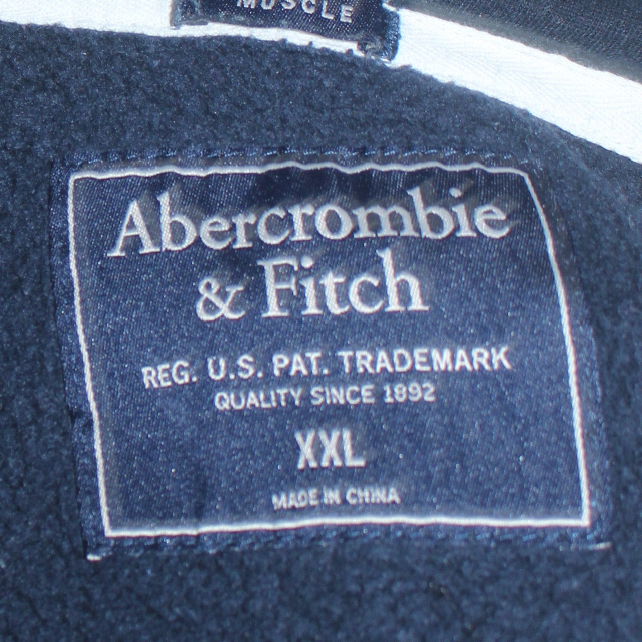 Abercrombie & Fitch Men’s Blue Full Zip Hoodie 2XL Classic Fleece
