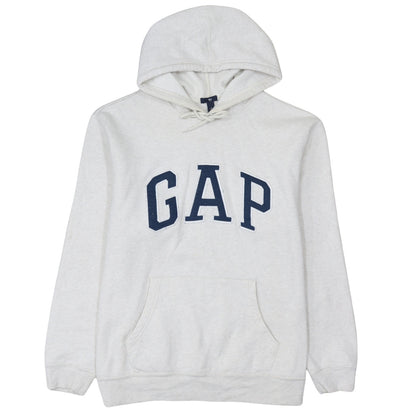 Gap Men's White XL Pullover Hoodie Fleece Sweatshirt Logo